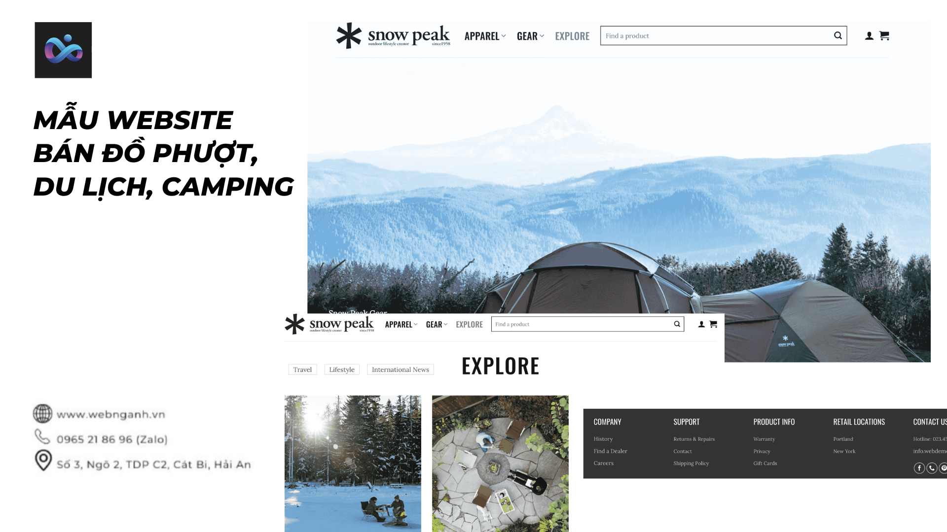 Website bán đồ du lịch, phượt, camping